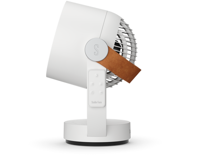 Stadler Form Leo table fan from side view