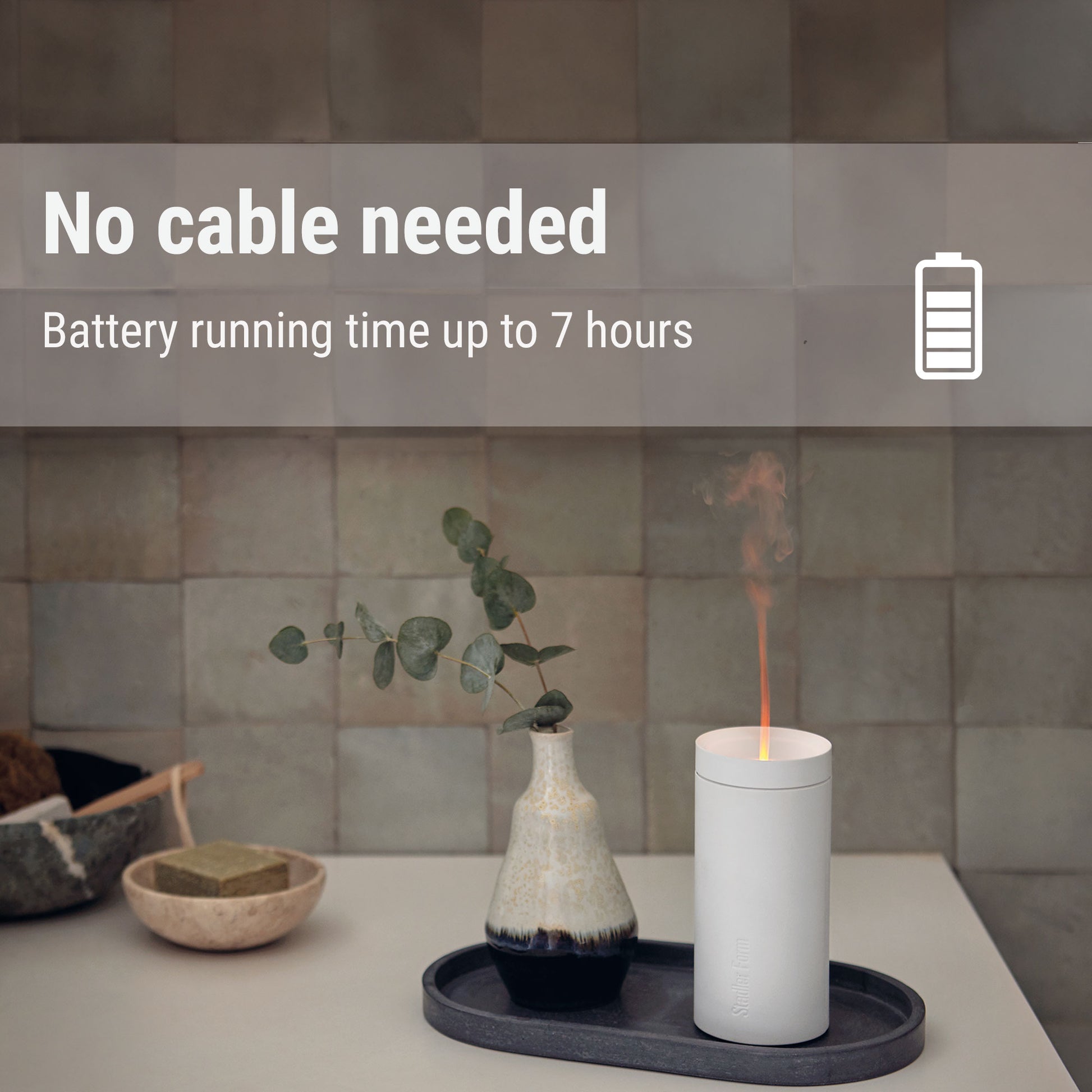 Stadler Form Lucy aroma diffuser with a battery running tome up to 7 hours