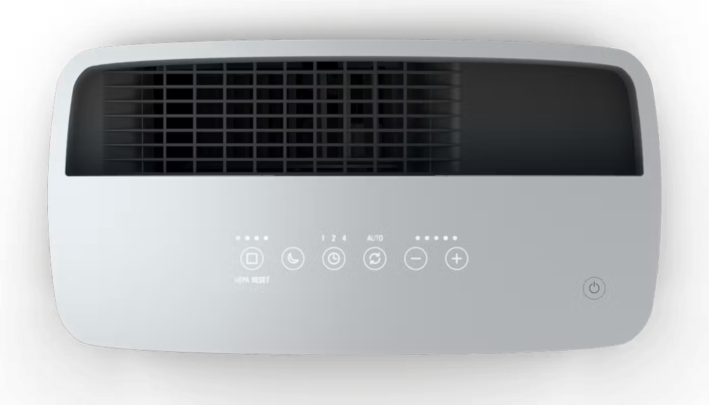 Stadler Form Roger little air purifier from above with the view to the touch panel